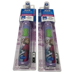 Oral-B Disney Frozen Anna & Elsa Battery Power Toothbrush for Kids NEW (2)